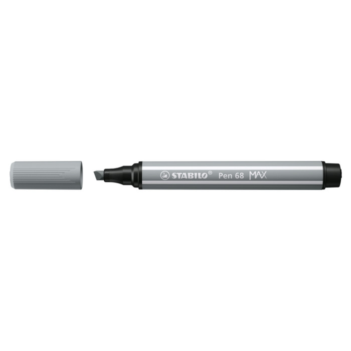 Viltstift STABILO Pen 68/95 Max middel koudgrijs