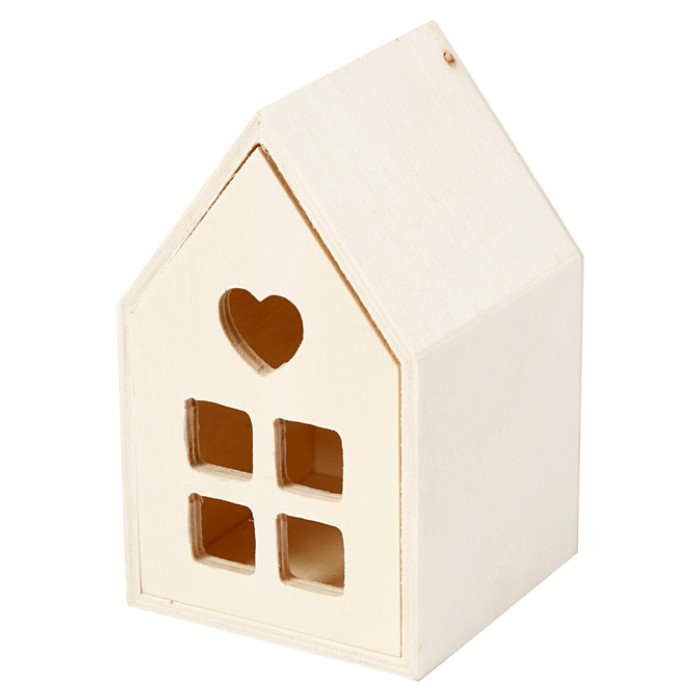 Huis met lade Creativ Company 10.8x6.8 cm hout