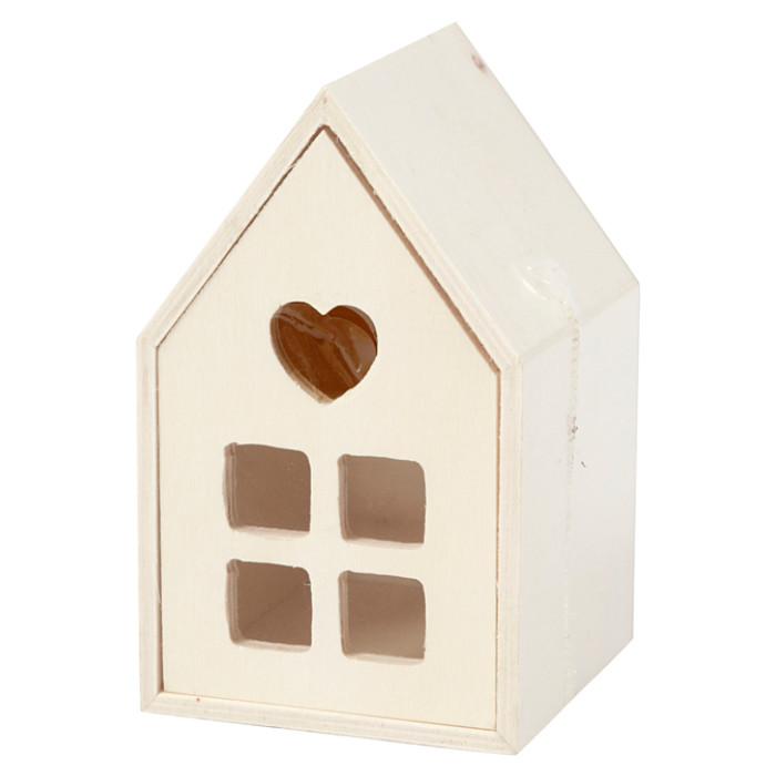 Huis met lade Creativ Company 10.8x6.8 cm hout