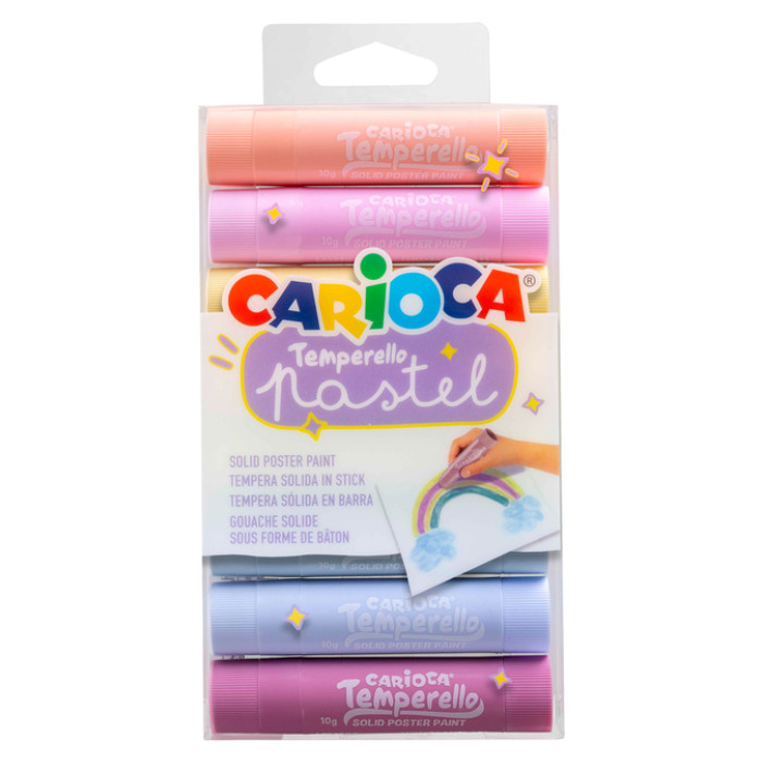 Verfstift Carioca Temperello set à 8 pastelkleuren