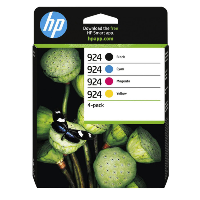 Inktcartridge HP 6C3Z1NE 924 zwart + 3 kleuren