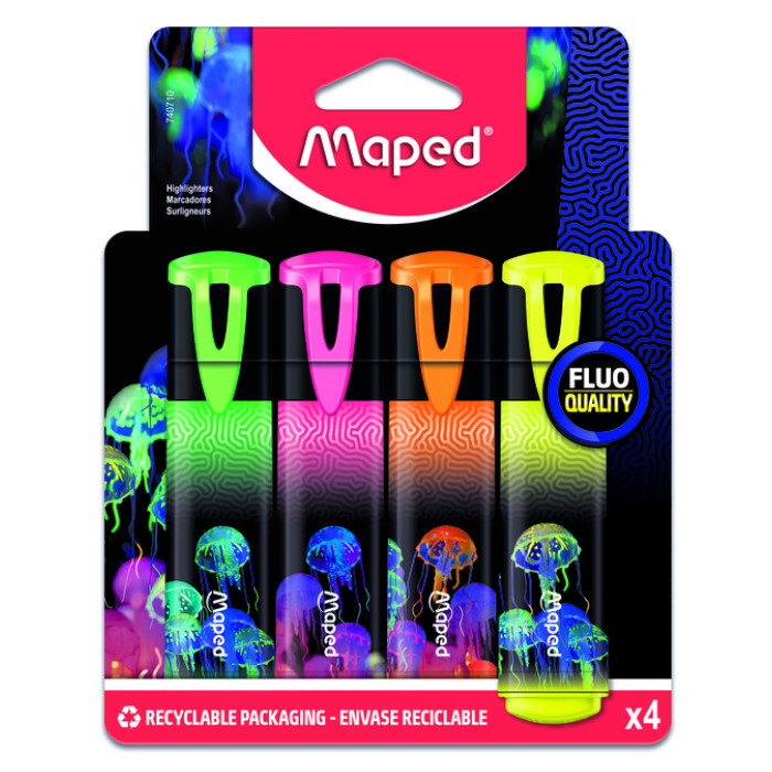 Markeerstift Maped Deepsea Paradise set à 4 kleuren