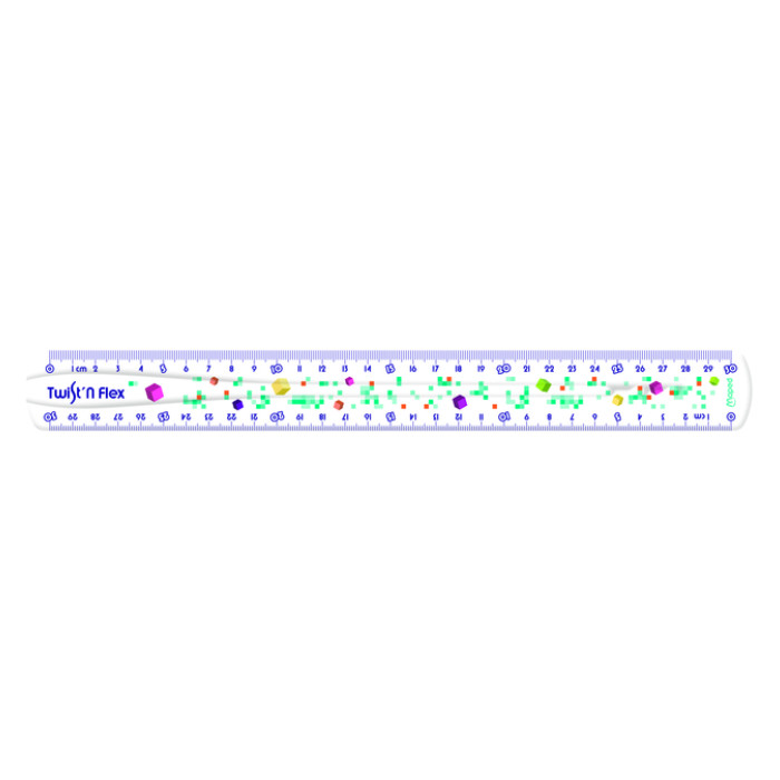 Liniaal Maped Pixel Party Twist 'n Flex 30cm transparant
