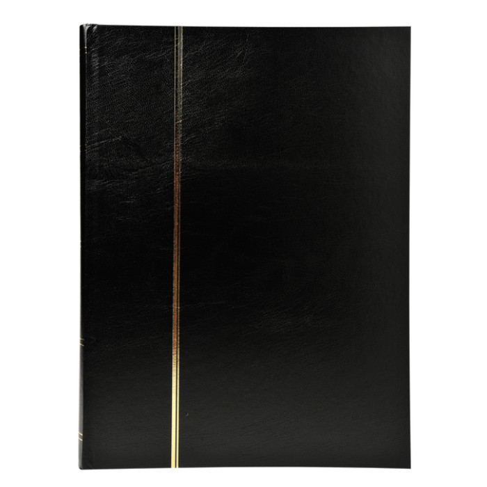 Postzegelalbum Exacompta 22.5x30.5cm 48 zwarte pagina's zwart