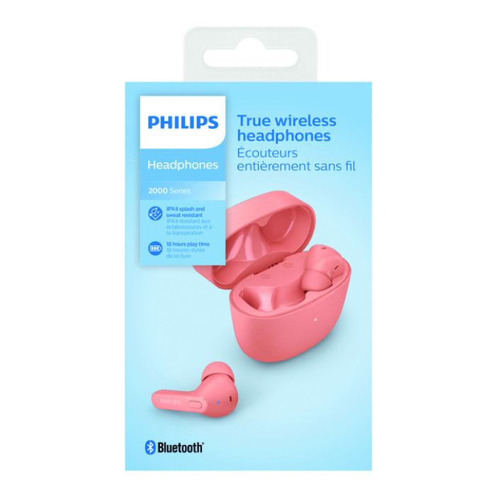 Oortelefoon Philips In-ear TWS TAT2206 roze