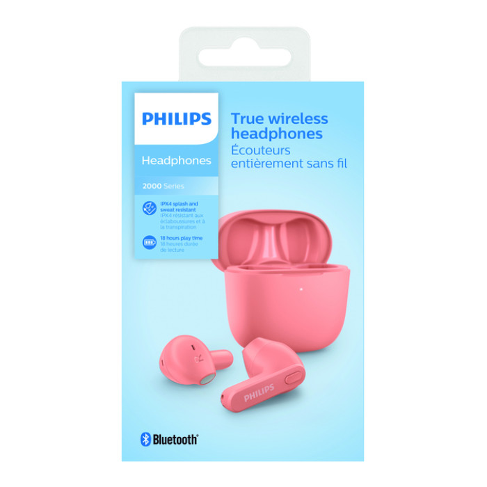 Oortelefoon Philips In-ear TWS TAT2236 roze