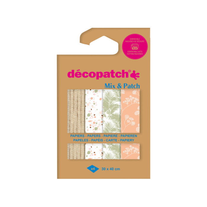 Hobbypapier Décopatch 30x40cm set à 4 vel thema Terracotta