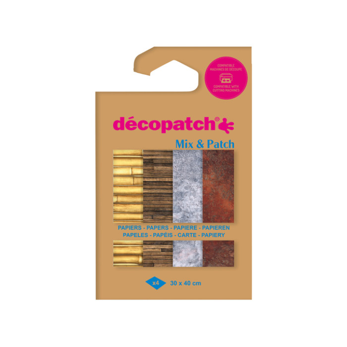 Hobbypapier Décopatch 30x40cm set à 4 vel thema Materials