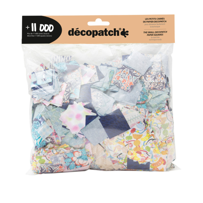 Hobbypapier Décopatch 3x3cm set à 11.000 stuks assorti