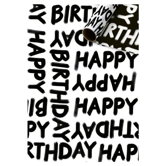 Inpakpapier Stewo Happy Birthday 200x70cm  assorti