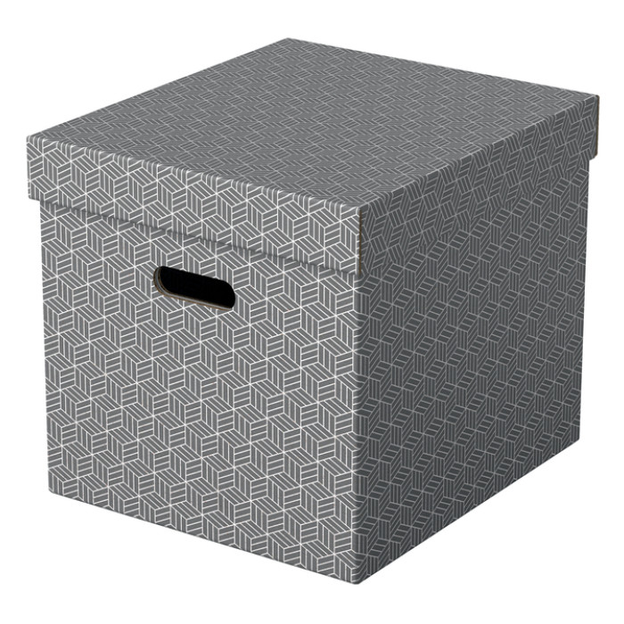 Opbergdoos Esselte 320x315x365mm grijs 3 st