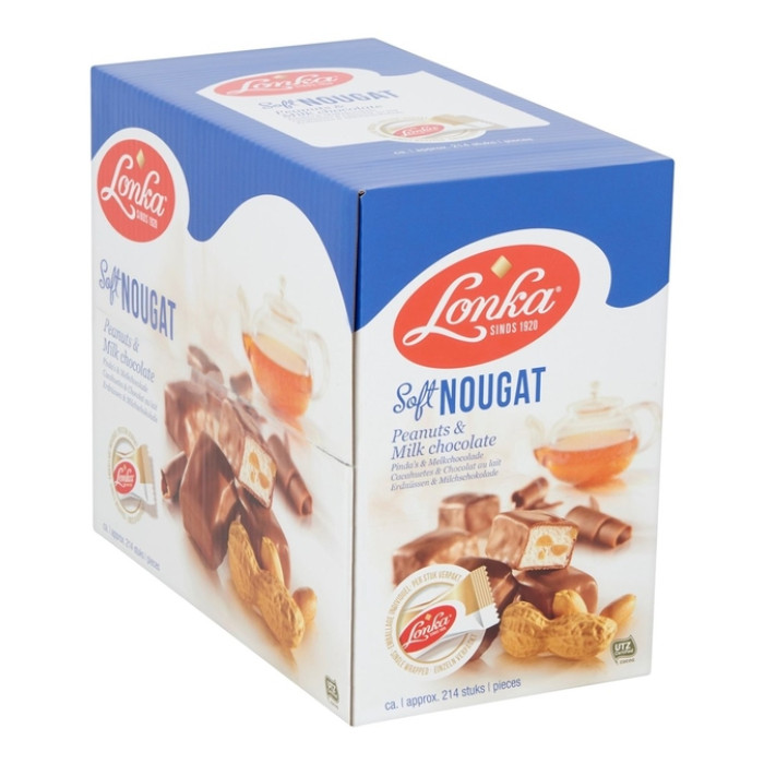 Nougat Lonka pinda melk doos 214 stuks