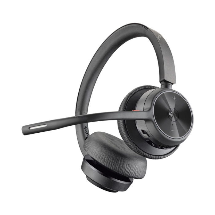 Headset HP POLY Voyager 4320-M met BT700 dongle en oplaadstatief