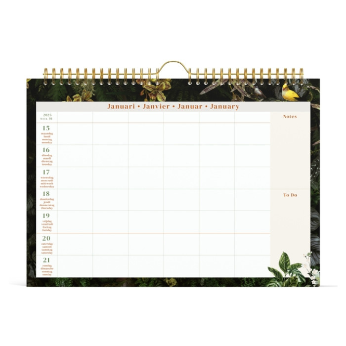 Familiekalender 2025 Lannoo 310x220 Botanic 7dagen/1pagina