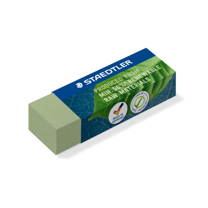 Gum Staedtler Eco 52680 65x23x10mm olijfgroen 20 stuks