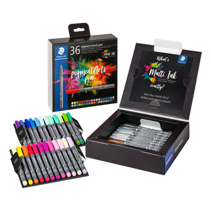 Brushpen Staedtler PigmentArts set à 36 kleuren