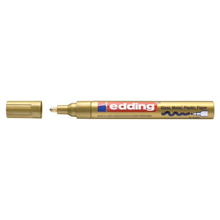 Viltstift edding 750 lakmarker creatief rond 2-4mm goud