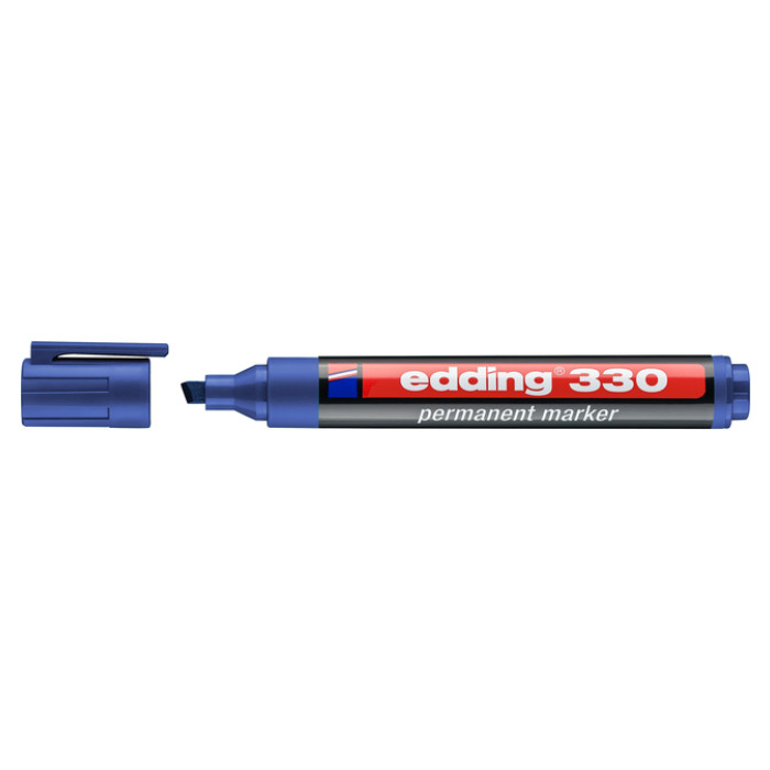 Viltstift edding 330 schuin 1.5-5mm blauw