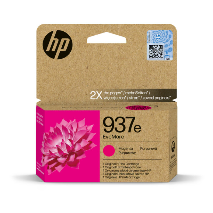 Inktcartridge HP 4S6W7NE 937E Evomore rood