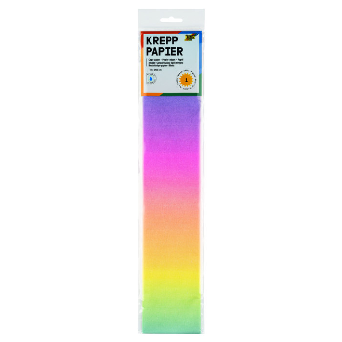 Crêpepapier Folia regenboog 250x50cm 10 kleuren