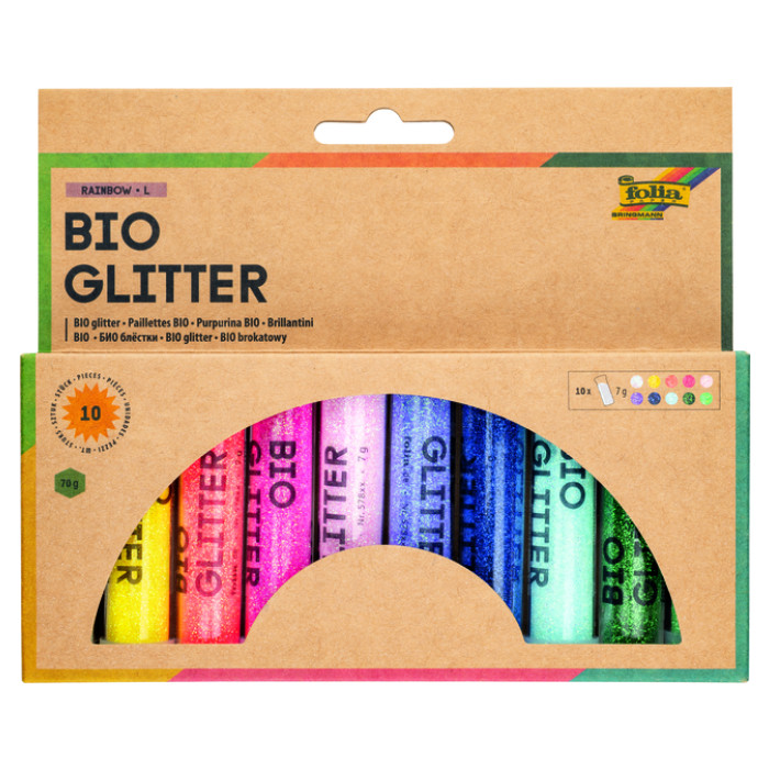 Glitterpoeder Bio Folia Rainbow 7gr 10 kleuren