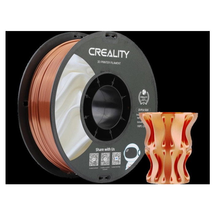 3D Filament Creality PLA 1.75mm Silk Rood Koper 1kg