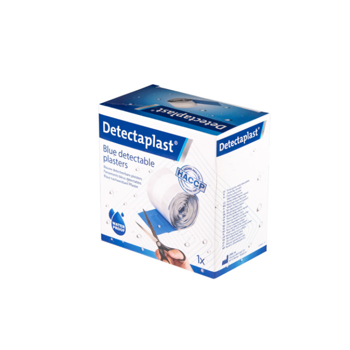 Waterafstotende blauwe pleister Detectaplast 6cmx5m