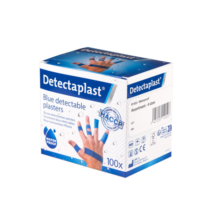 Waterafstotende blauwe pleister Detectaplast assorti