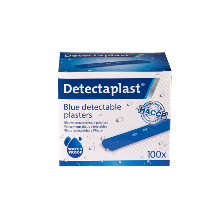 Waterafstotende blauwe pleister Detectaplast 19x72mm