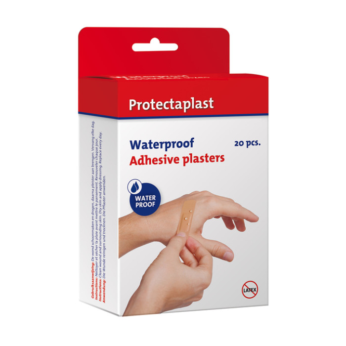 Waterafstotende bruine pleisters Protectaplast assorti