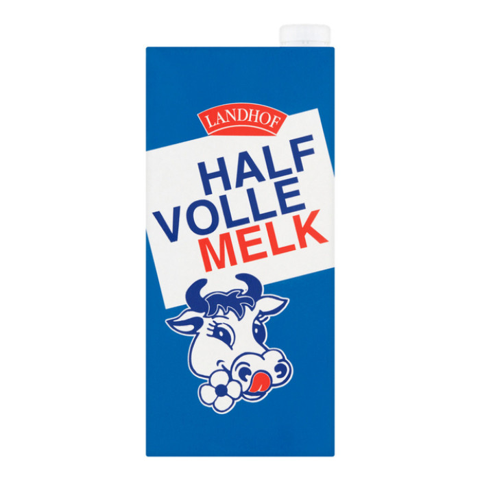 Melk Landhof halfvol houdbaar pak 1 liter