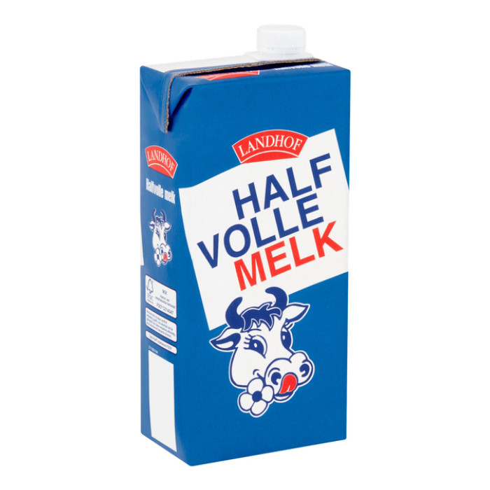 Melk Landhof halfvol houdbaar pak 1 liter