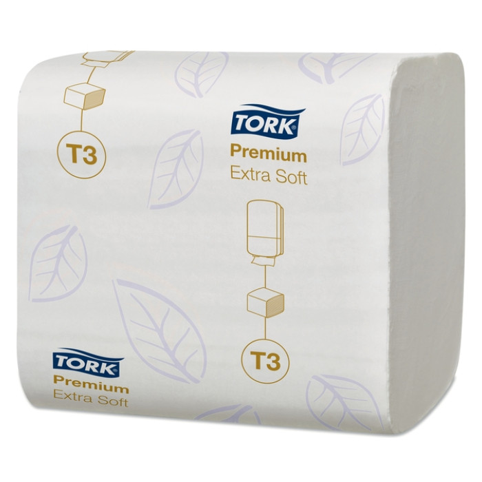 Toiletpapier Tork T3 gevouwen Premium Extra Soft 2-laags 30x252vel 114276