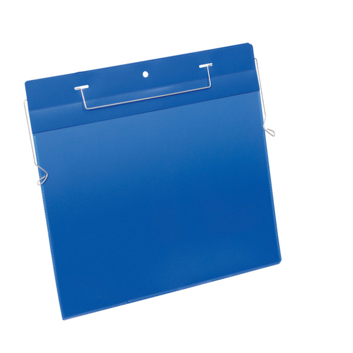 Documenthoes Durable A4 met ophangbeugel liggend blauw 50 stuks