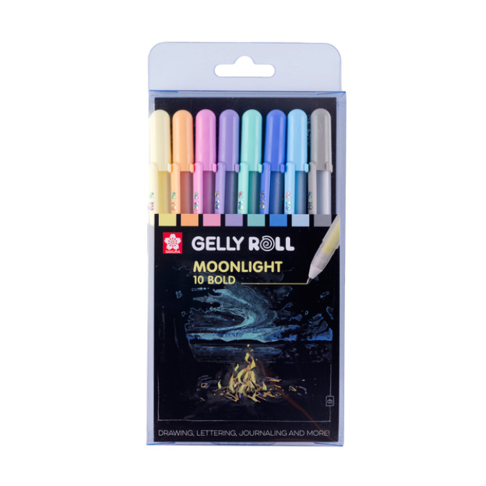 Gelschrijver Sakura Gelly Roll Moonlight 10 Pastel set à 8 kleuren