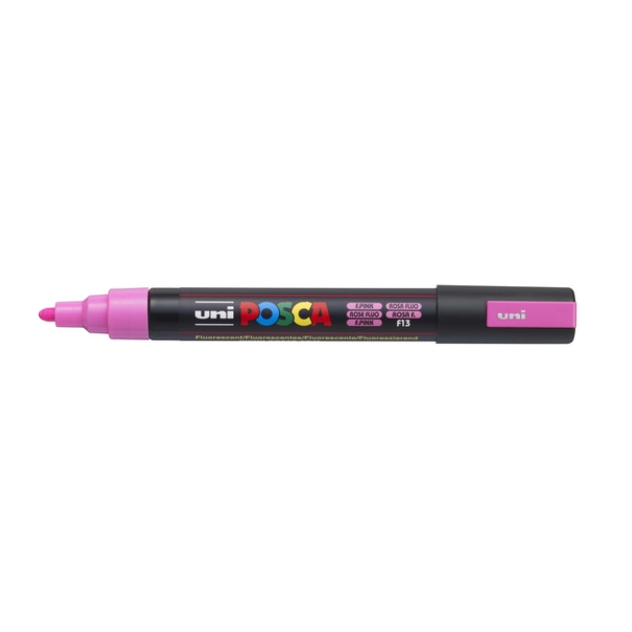 Verfstift Posca PC5M medium fluor roze