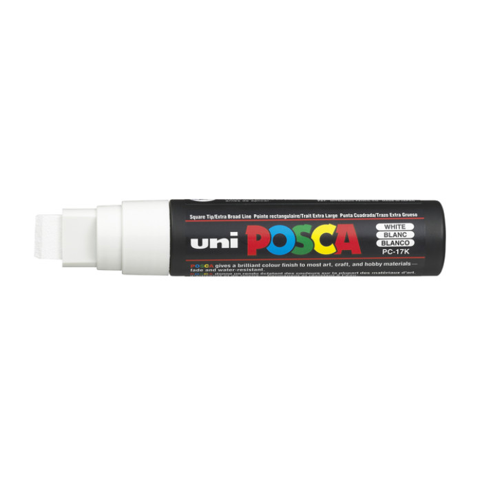 Verfstift Posca PC17K extra breed rechthoek wit