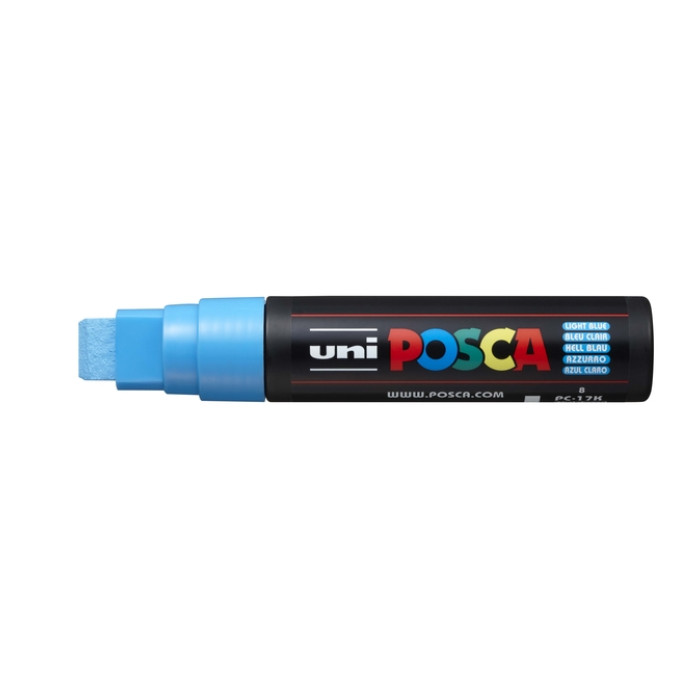 Verfstift Posca PC17K extra breed rechthoek lichtblauw