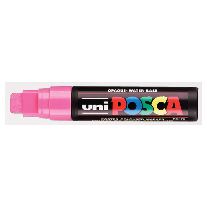 Verfstift Posca PC17K extra breed rechthoek roze