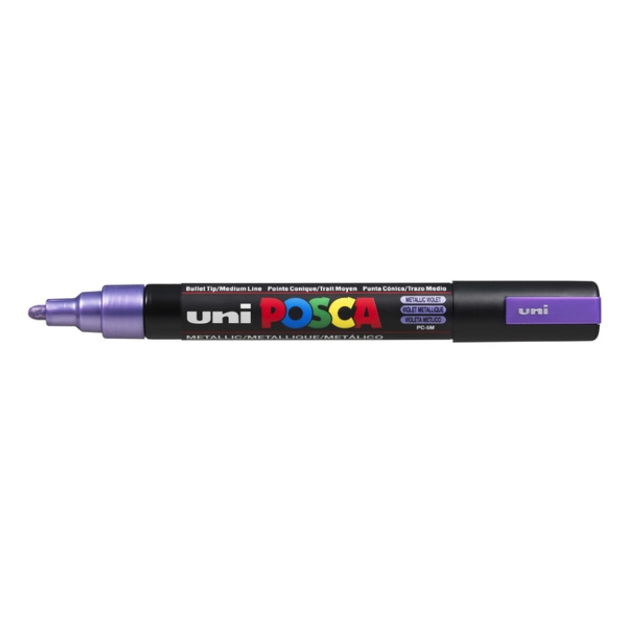 Verfstift Posca PC5M medium metallic paars