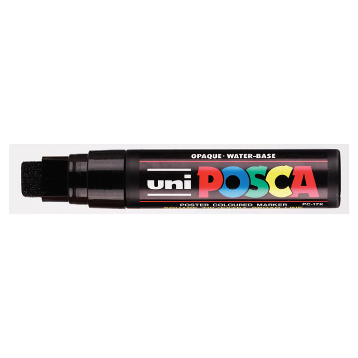 Verfstift Posca PC17K extra breed rechthoek zwart