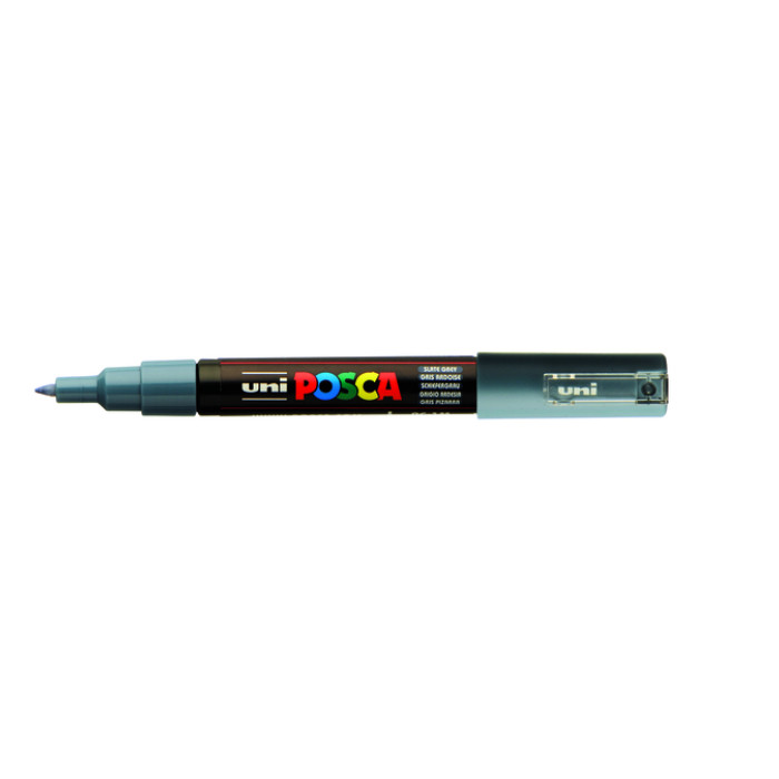 Verfstift Posca PC1MC extra fijn leisteengrijs