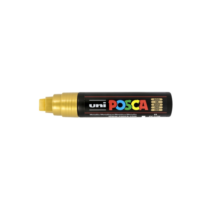 Verfstift Posca PC17K extra breed rechthoek goud