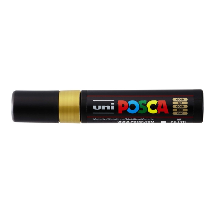 Verfstift Posca PC17K extra breed rechthoek goud