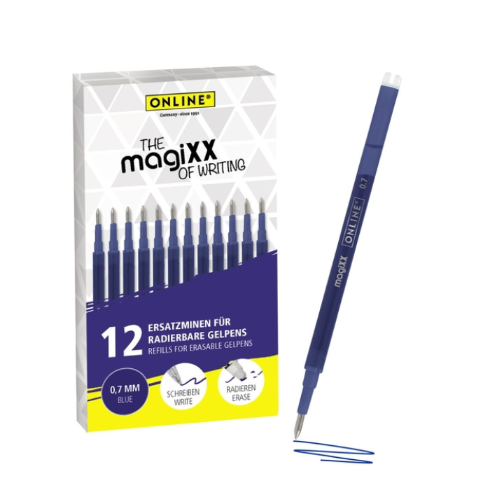 Gelschrijvervulling Online Magixx 0.7mm blauw doos à 12 stuks