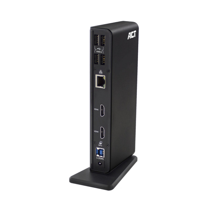 Dockingstation ACT USB-C Dual Monitor met laadpoort