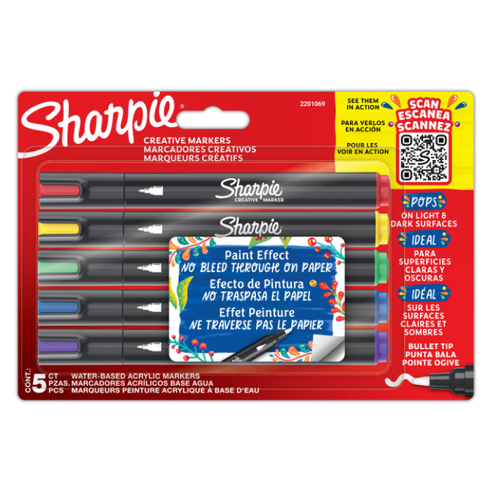 Viltstift Sharpie Creatieve marker assorti blister à 5 stuks