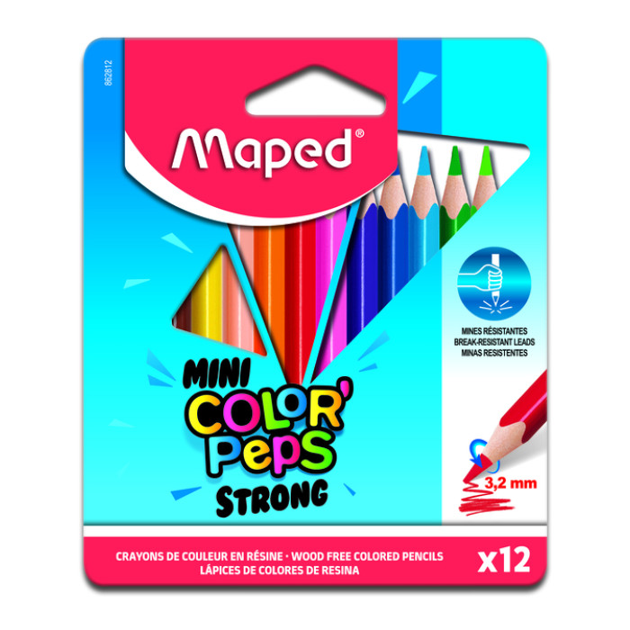 Kleurpotlood Maped Color'Peps Mini Strong set á 12 kleuren