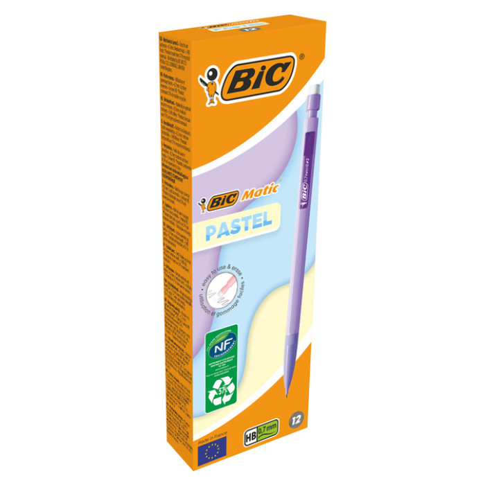 Vulpotlood Bic Matic Pastel HB 0.7mm pastel assorti