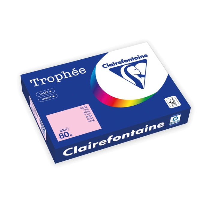 Kopieerpapier Trophée A4 80gr roze 500vel